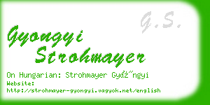 gyongyi strohmayer business card